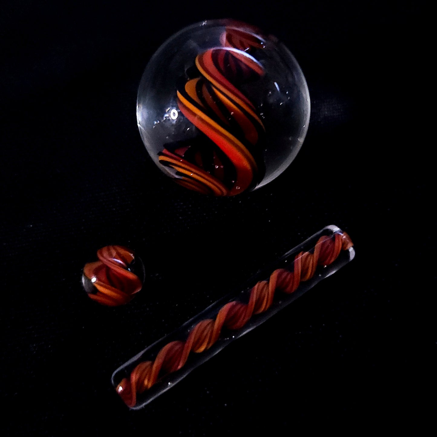 Inferno & DNA Marble/Pillar/Pearl Set (Guya Glass)