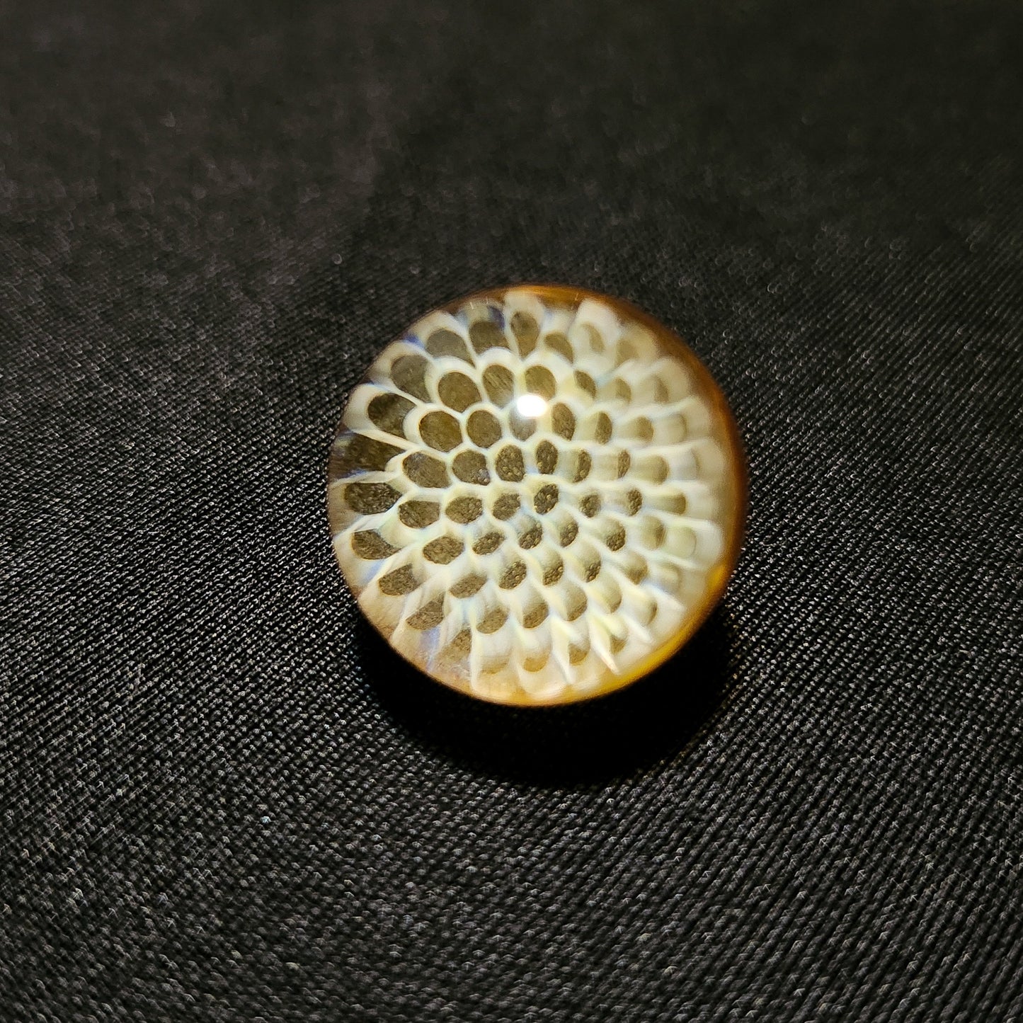 Honeycomb Marbles - 22mm purple & amber