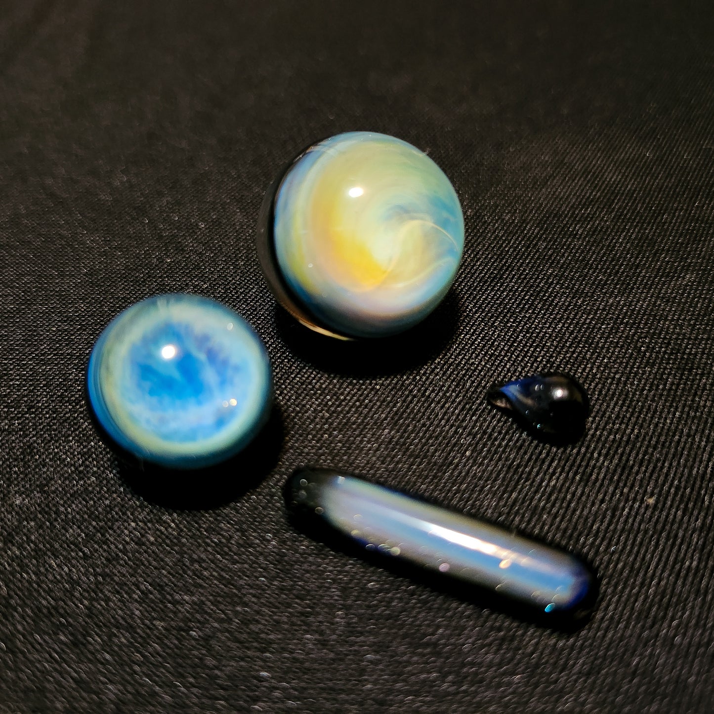 Galactic marble/pillar/pearl Set (Guya Glass) - 1 set only