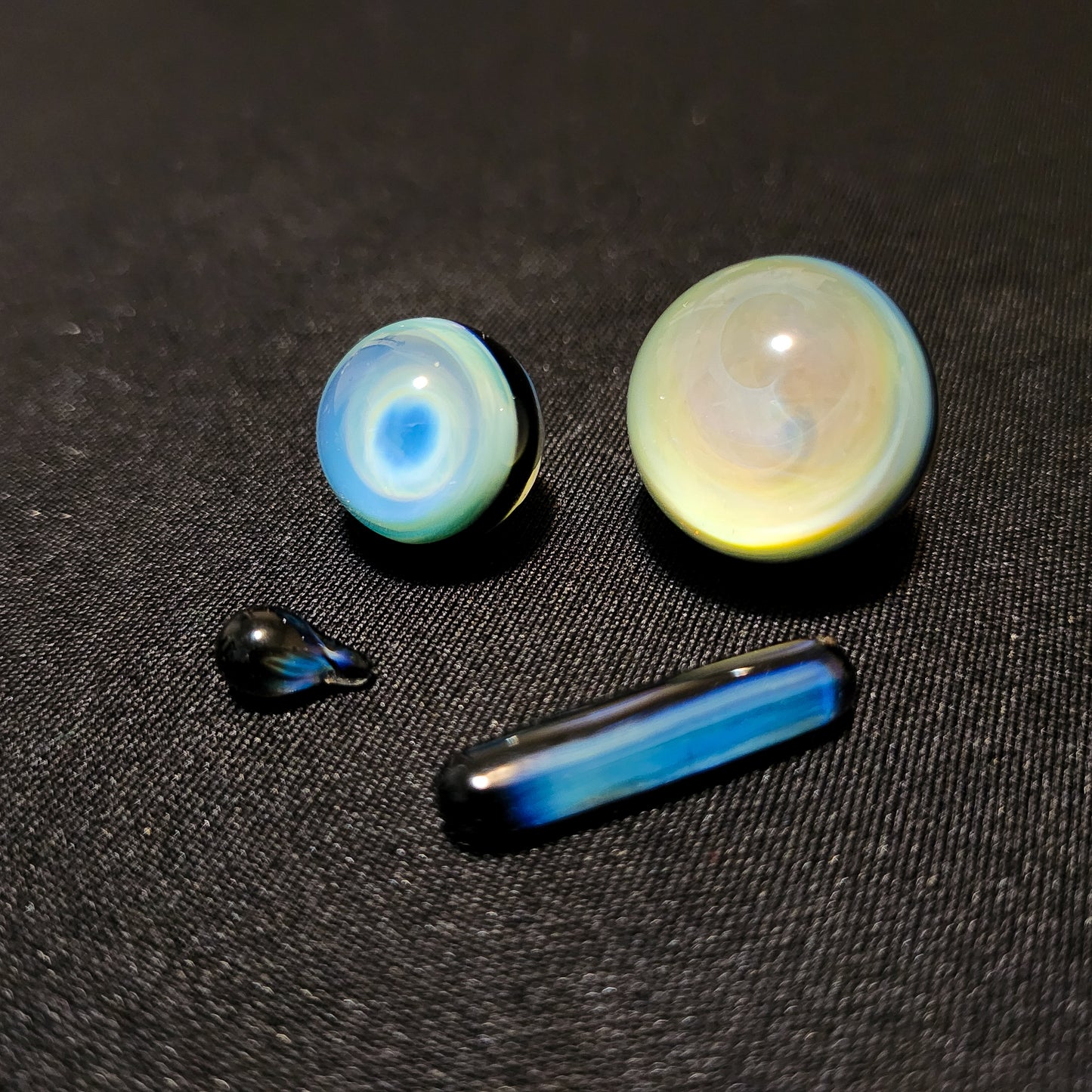 Galactic marble/pillar/pearl Set (Guya Glass) - 1 set only