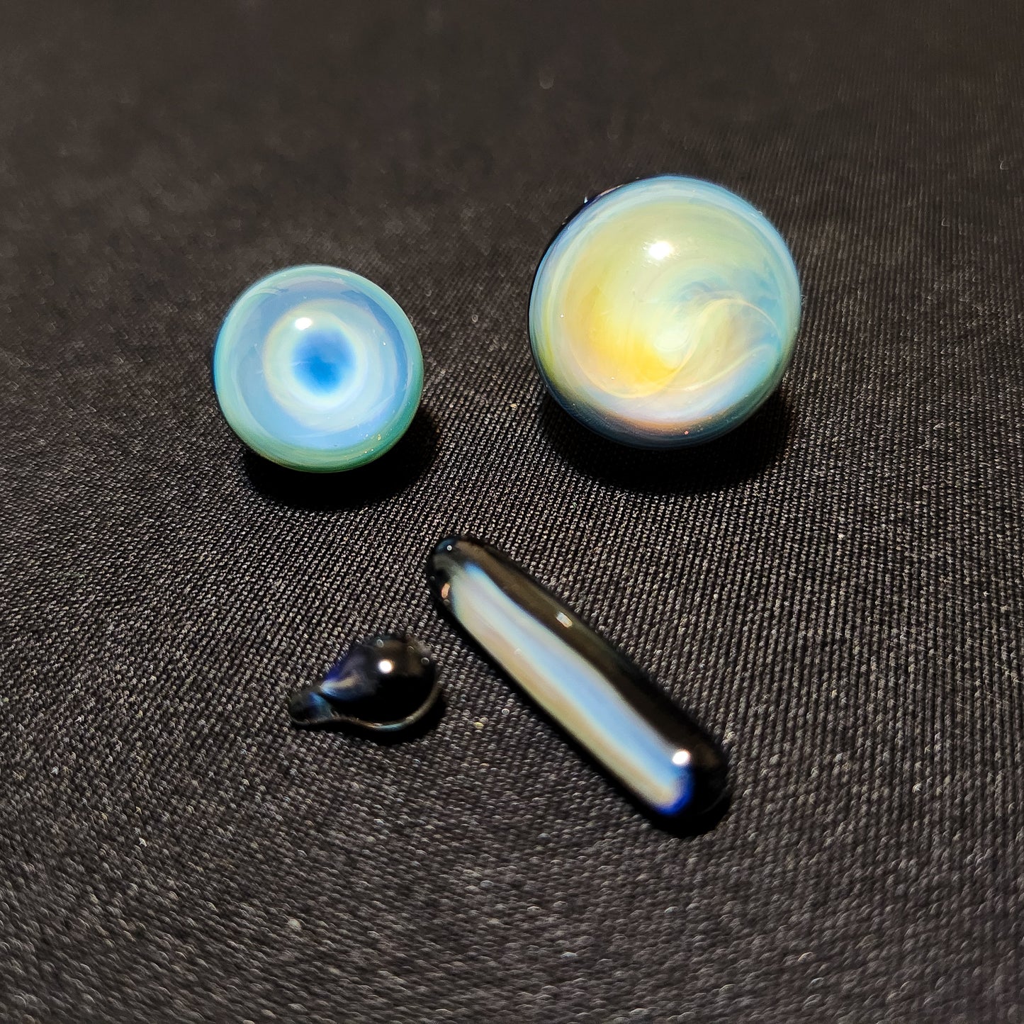 Galactic marble/pillar/pearl Set (Guya Glass) - 1 set only