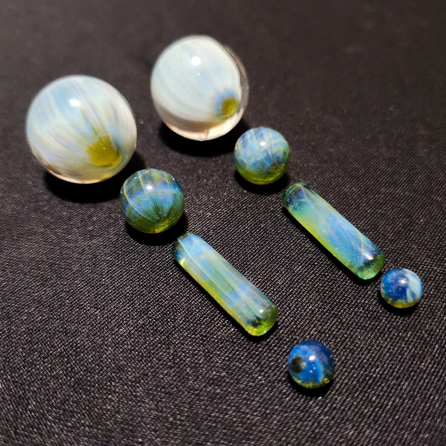 Ethereal marble/pillar/pearl Set (Guya Glass)
