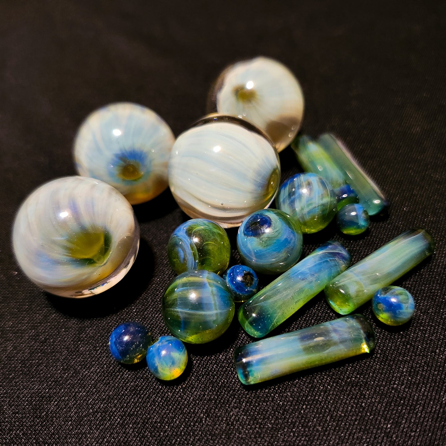 Ethereal marble/pillar/pearl Set (Guya Glass)