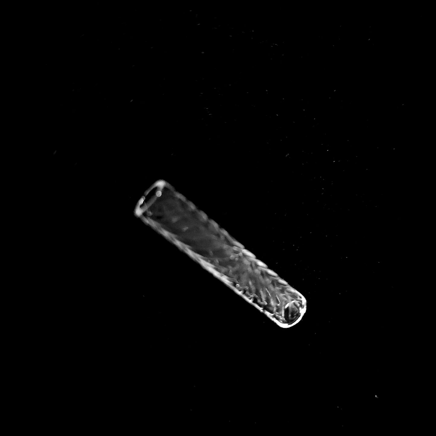 Quartz hollow Pillar - Leaf Pattern 6x30mm