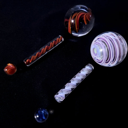 Inferno & DNA Marble/Pillar/Pearl Set (Guya Glass)