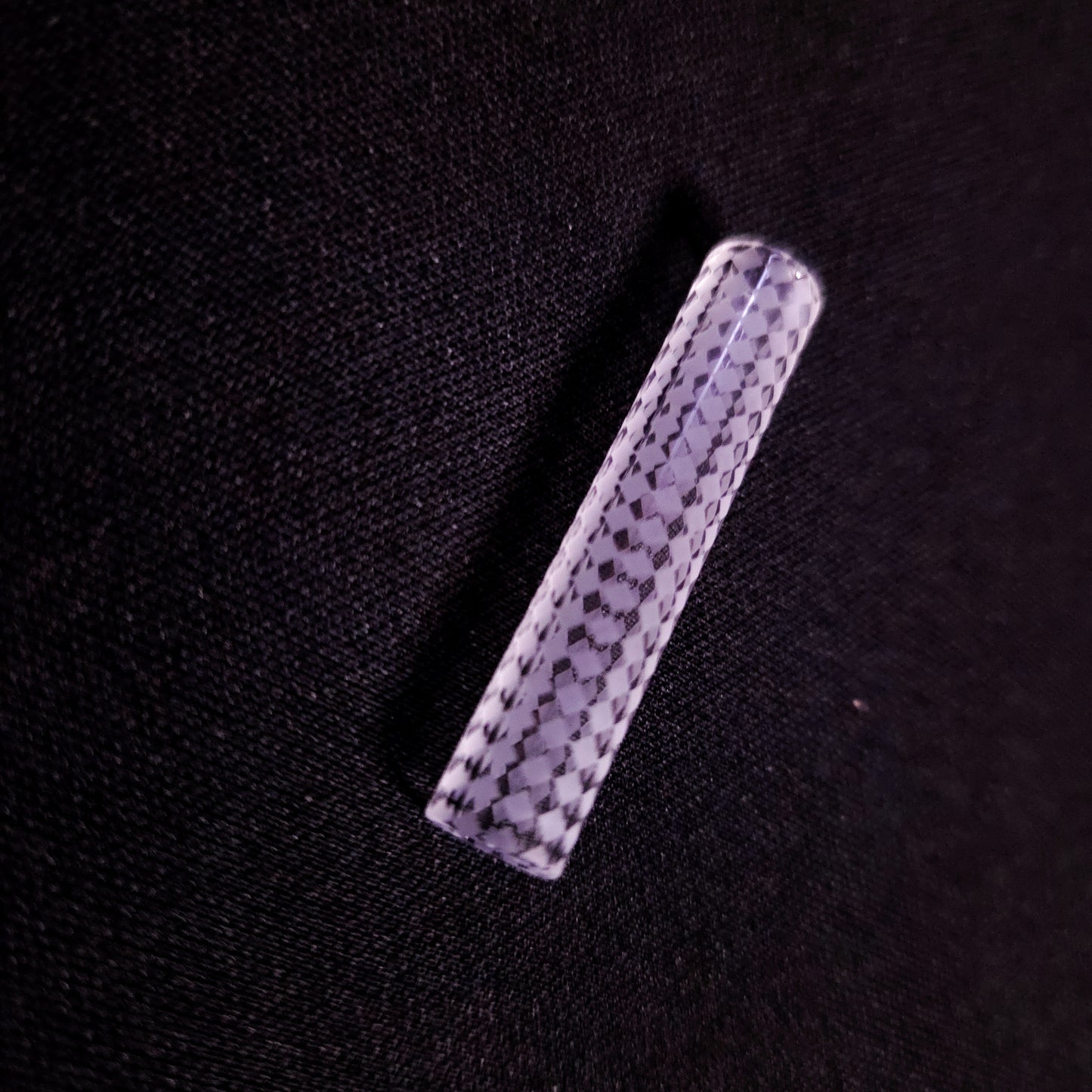 Quartz hollow Pillar -Checkered 8x40mm