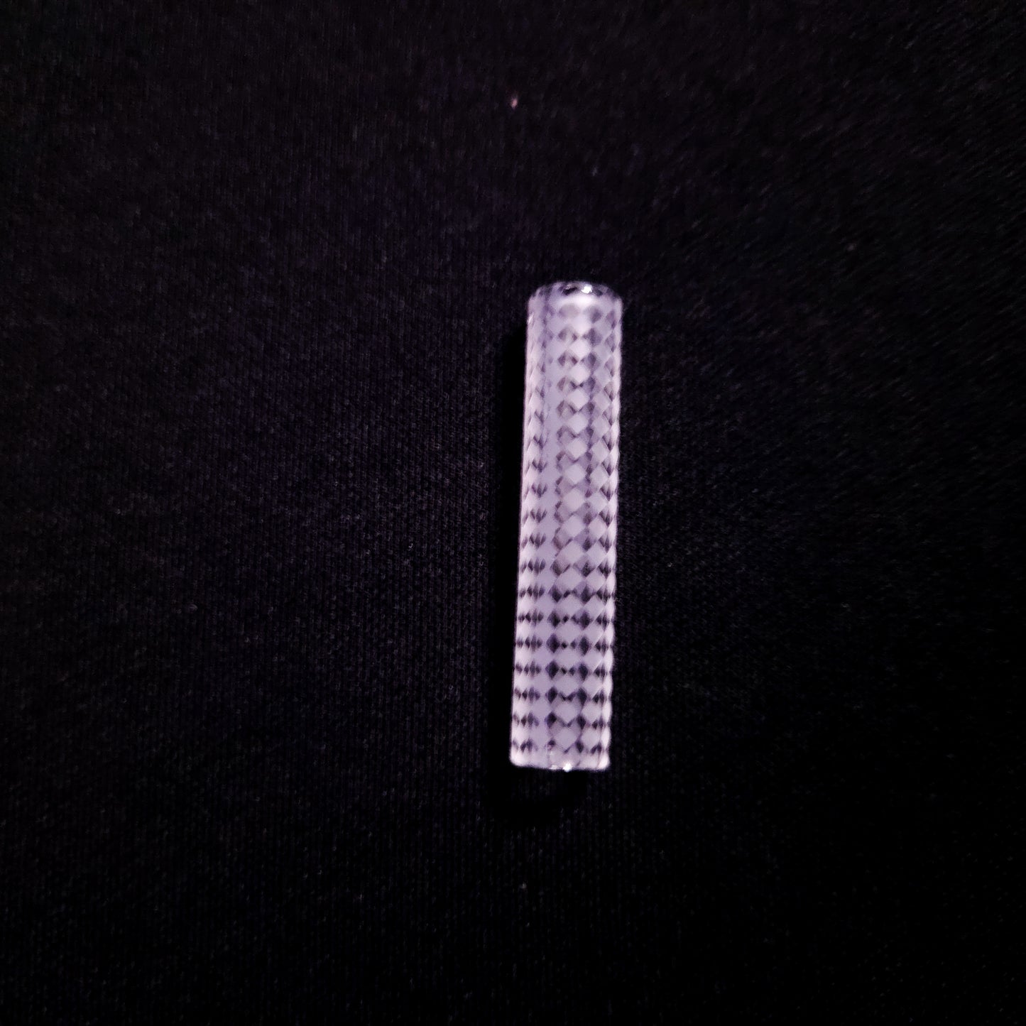 Quartz hollow Pillar -Checkered 8x40mm