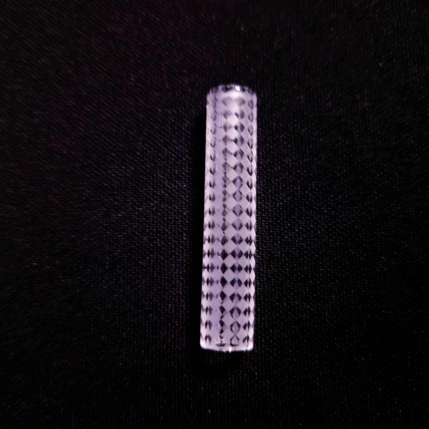 Quartz hollow Pillar -Checkered 8x40mm