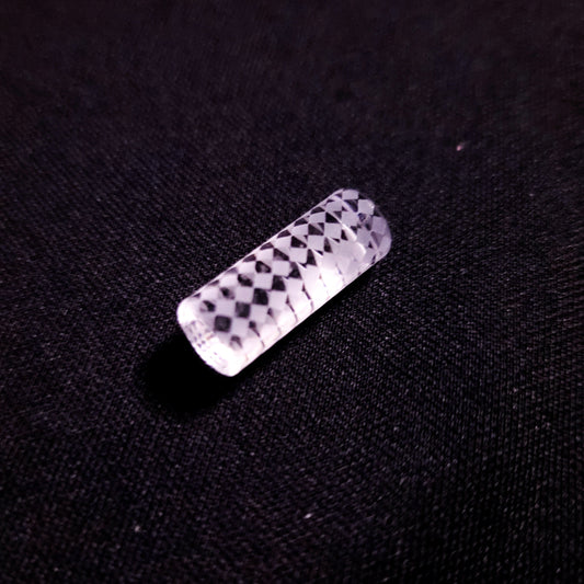 Quartz solid Pillar -Checkered 8x20mm