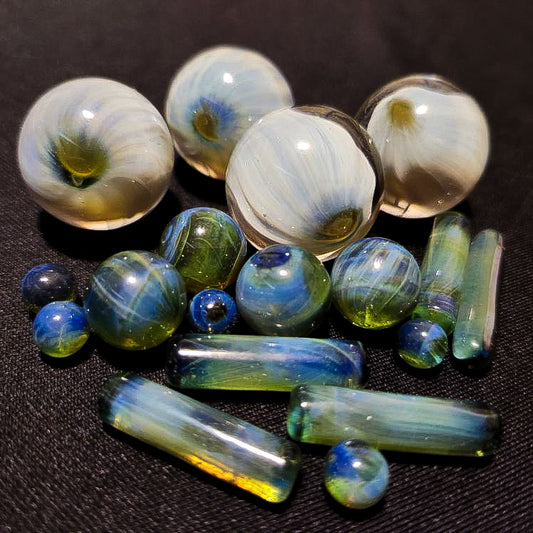 Ethereal marble/pillar/pearl Set (Guya Glass)